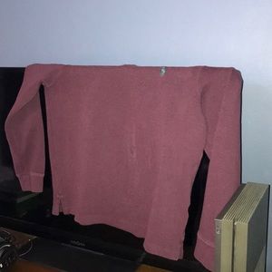 Polo Burgundy Dark Red Navy half zip sweater